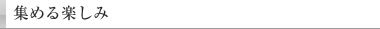集める楽しみ